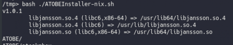 The following console output will appear: libjansson.so.4 (libc6,x86-64) => /user/lib64/libjansson.so.4 libjansson.so.4 (libc6) => / user/lib/libjansson.so.4 libjansson.so.4 (libc6,x86-64) => /user/lib64/libjansson.so